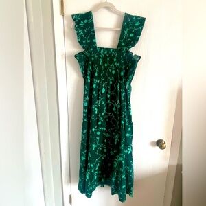 Ellie Dress in Green Botanical by Hill House Home